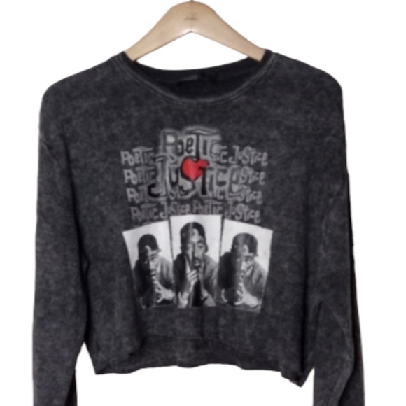 Chemistry Tops - Chemistry Shirt Top Crop Long Sleeve 'Poetic Justice' Tupac Fandom 2021